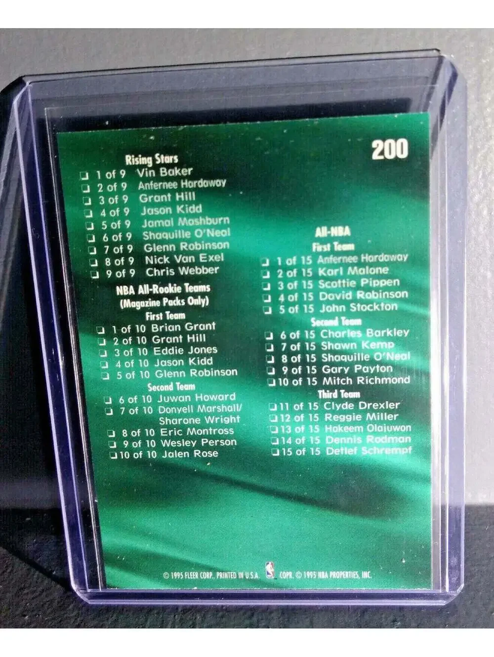 1995-96 Fleer Ultra #200 Basketball Card